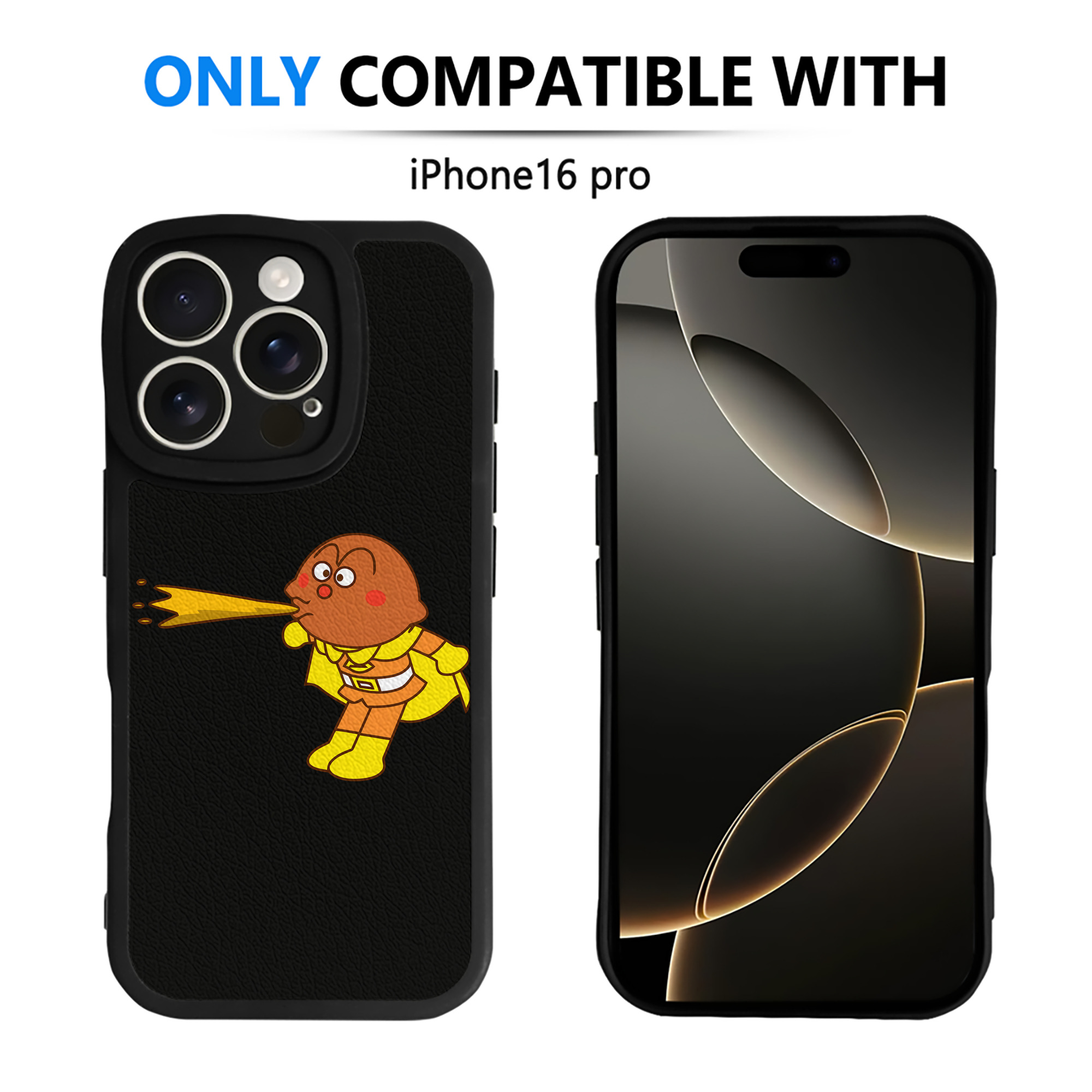 （画像用） アンパンマン Anpanman 【iPhone 16シリーズ対応】シリコンスマホケース（レザー調） 材質：シリコン